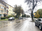 В Липецке ураганный ветер повалил дерево на улице Горького