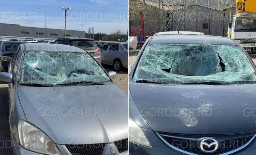 В Липецке на Кривенкова вандалы повредили несколько автомобилей 